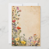  rustieke Wildflower Botanical Save the Date Kaart (Achterkant)