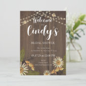 Rustieke Wildflower Bruids Douche Uitnodiging (Staand voorkant)