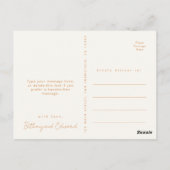 Rustieke Wildflower bruiloft dank u Briefkaart (Achterkant)