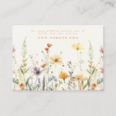 Rustieke Wildflower bruiloft website Informatiekaartje (Voorkant)