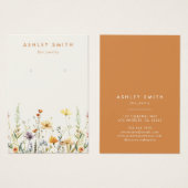 Rustieke Wildflower Earring Display Kaart (Voorkant /achterkant)
