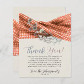 Rustieke Wildflower Gender Reveal Dank u kaart. (Voorkant / Achterkant)