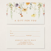 Rustieke Wildflower Gift Kaart (Voorkant /achterkant)