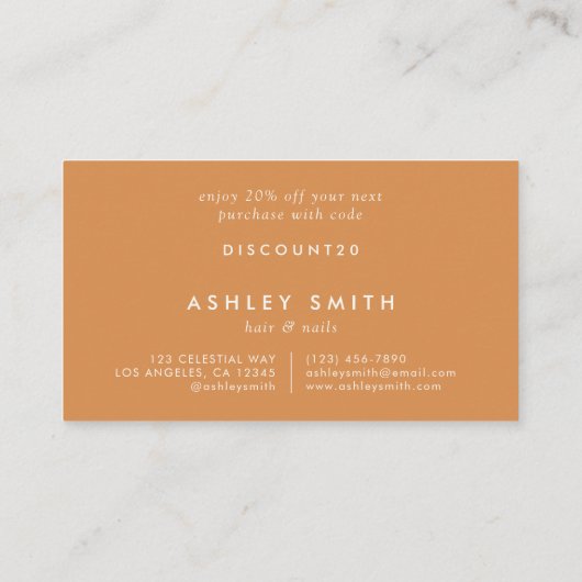 Rustieke Wildflower Kortingskaartje (Achterkant)