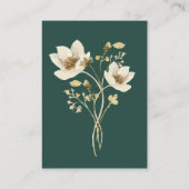 Rustieke Wildflower Lijst Emerald Green Details Informatiekaartje (Achterkant)