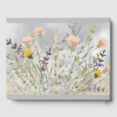 Rustieke Wildflower Pastel Tuin Bruiloft Gastenboek (Achterkant)