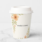 Rustieke Wildflower Trouwpapier Cups Papieren Bekers (Achterkant)