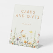 Rustieke Wildflower Vrijgezellenfeest Kaarten en g Reclamebord Met Voetstuk (Voorkant)