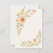 Rustieke Wildflower Wedding Bedankt Card (Achterkant)