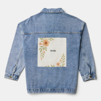 Rustieke Wildflower Wedding Denim Jacket