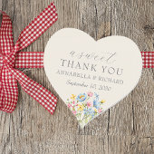 Rustieke Wildflower Wedding Heart Sticker