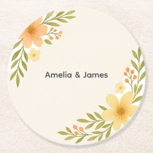 Rustieke Wildflower Wedding Onderzetters