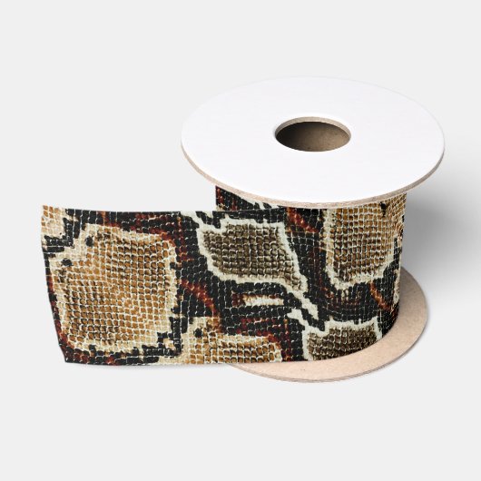 Rustieke wildlife beige zwarte python slangenprint lint (Spoel)