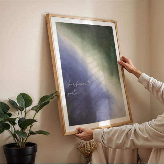 Rustieke winter abstracte schilderkunst moody wall poster