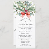 Rustieke Winter Botanische Rode Boog DIY Wedding Programma (Voorkant / Achterkant)