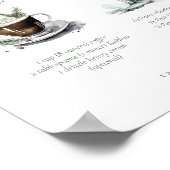 Rustieke Winter Bruiloft Handtekening Drinken ID10 Poster (Hoek)