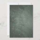 Rustieke Winter Bruiloft Sage Groene ID1049 Kaart (Achterkant)