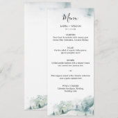 Rustieke Winter Dennenboom Kerst Huwelijksdiner Menu (Voorkant / Achterkant)