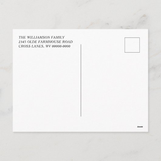 Rustieke Winter Greenery Berry Krans Christmas Woo Feestdagenkaart (Achterkant)