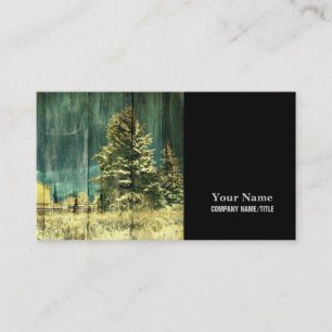 Rustieke winter groenblijvende oude barnwood huisj visitekaartje