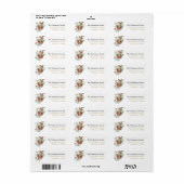 Rustieke winter Kerstgebladerte label (Full Sheet)