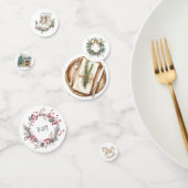 Rustieke Winter Kerstmis Monogram Confetti (Groep)