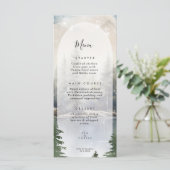 Rustieke Winter Mountain bruiloft kaart (Staand voorkant)