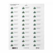 Rustieke Winter Pine Tree Winter Adres Label (Full Sheet)