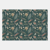 Rustieke Winter Pinecone Wrapping Paper Set (Voorkant 2)