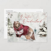 Rustieke Winter Sneeuwscène met Wild Beer Briefkaart (Voorkant / Achterkant)