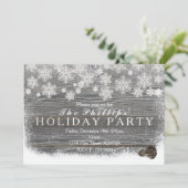 Rustieke winter-sneeuwvlokken & dennenappels uitno kaart (Staand voorkant)