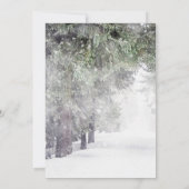 Rustieke Winter Stag Vrolijk Kerstfeest Kaart (Achterkant)