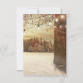 Rustieke Winter Tree Twinkle Lights Wedding RSVP Kaartje (Achterkant)