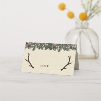 Rustieke Winter Vakantie Pine Trouwplaats Cards