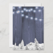 Rustieke winter wonderland kerstfeest kaart (Achterkant)