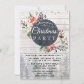 Rustieke Winter Woud Lichtjes Kerstfeest Kaart (Voorkant)