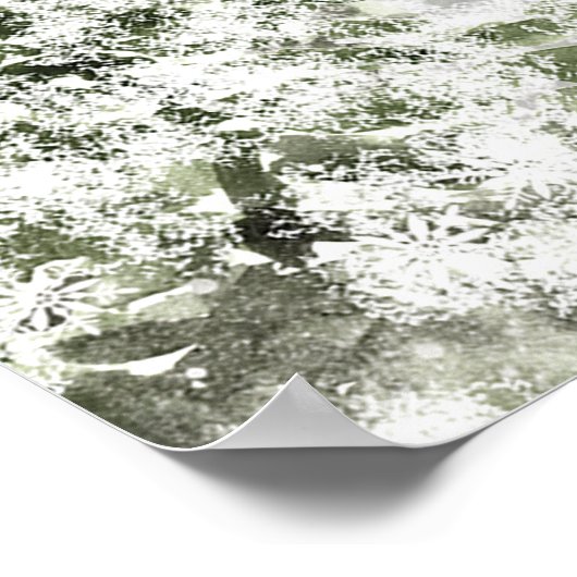 rustieke winterbomen sneeuw bruiloft zitgrafiek poster (Hoek)