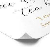 Rustieke winterdennen Coffee- en Theebar bord Poster (Hoek)