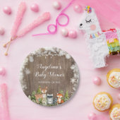 Rustieke winterdieren Woodland Verjaardag Papieren Bordje (Feest)