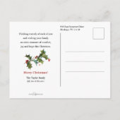 Rustieke  winterscène met Holly Briefkaart (Achterkant)