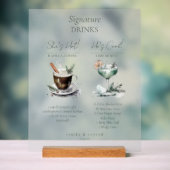 Rustieke wintersignatuur Drinken Frosted ID1049 Acryl Bord (Neutraal)