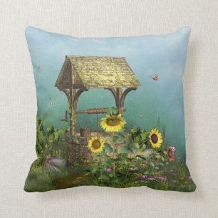 Rustieke Wishing Well Garden Kussen