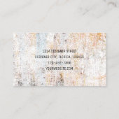 Rustieke Wit Beige Verdrietige Textuur Visitekaartje (Achterkant)