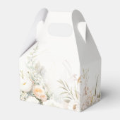 Rustieke witte bloemen bruiloft bedankdoosjes (Achterkant)