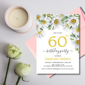 Rustieke Witte Daisy Bloemen Botanische Verjaardag Kaart