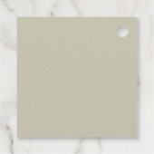 Rustieke witte groene bloemstuk bruiloft bedankjes labels (Achterkant)