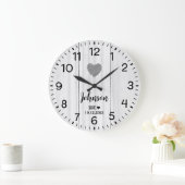 Rustieke witte houten liefde aangepaste naam grote klok (Huis)