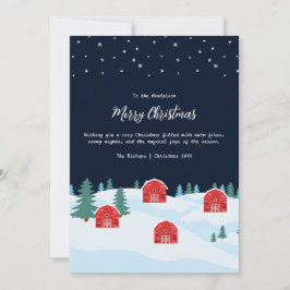 Rustieke witte kerst feestdagenkaart