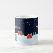 Rustieke witte kerst gepersonaliseerd koffiemok (Center)