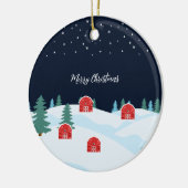 Rustieke witte kerst keramisch ornament (Links)